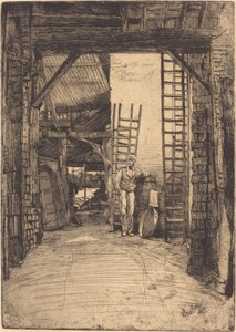 ライム バーナー、1859 年。 作： James Abbott McNeill Whistler