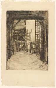 ライム バーナー、1859 年。 作： James Abbott McNeill Whistler