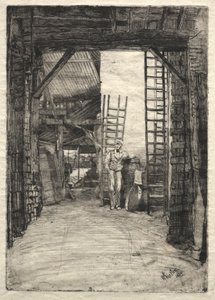 ライムバーナー、1859年。 作： James Abbott McNeill Whistler