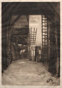 ライムバーナー、1859年。 作： James Abbott McNeill Whistler