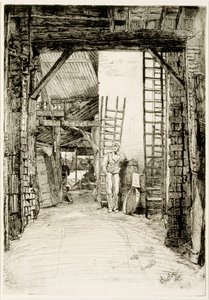 ライムバーナー、1859（エッチング＆ドライポイント） 作： James Abbott McNeill Whistler