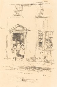 小さな戸口、ライム レジス、1895 年。 作： James Abbott McNeill Whistler