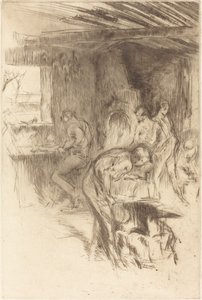 リトル フォージ、1875 年。 作： James Abbott McNeill Whistler