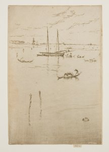 最初のヴェネツィアセットとしても知られる、12のエッチングからのリトルラグーン 作： James Abbott McNeill Whistler