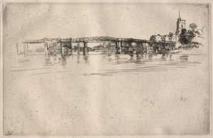 リトルパトニーNo. 1、1879。 作： James Abbott McNeill Whistler