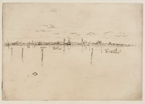 小さなベニス、1879-1880年。 作： James Abbott McNeill Whistler