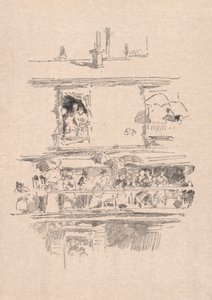 ロングバルコニー、1894年。 作： James Abbott McNeill Whistler