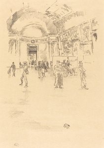 ロング ギャラリー、ルーヴル、1894 年。 作： James Abbott McNeill Whistler