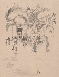 ロングギャラリー、ルーブル美術館、1894年。 作： James Abbott McNeill Whistler