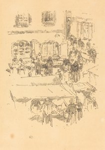 マーケットプレイス』ヴィトレ、1893年。 作： James Abbott McNeill Whistler