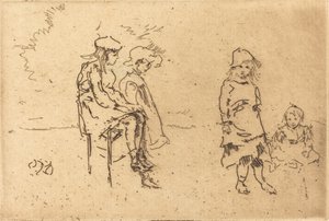 18841886年頃の「メンペスの子供たち」。 作： James Abbott McNeill Whistler