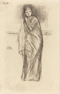 休息するモデル（1870年 作： James Abbott McNeill Whistler