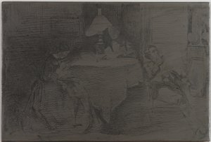 1858年の「音楽室」。 作： James Abbott McNeill Whistler