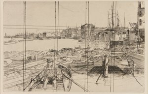 プール、1859年。 作： James Abbott McNeill Whistler