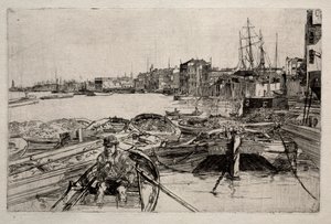 1859年のプール。 作： James Abbott McNeill Whistler