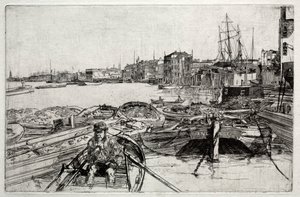 1859年のプール。 作： James Abbott McNeill Whistler