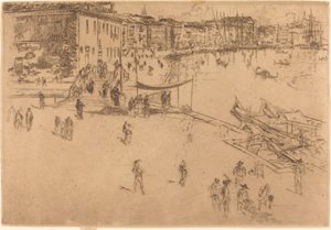 The Riva』No.II、1880年。 作： James Abbott McNeill Whistler