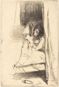 スリッパ、1858年。 作： James Abbott McNeill Whistler