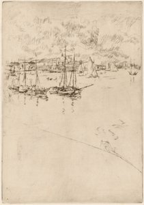 蒸気船、ヴェネツィア、18791880。 作： James Abbott McNeill Whistler