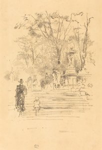 階段、ルクセンブルク、1893年。 作： James Abbott McNeill Whistler