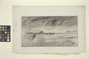ストーム (ドライポイント) 作： James Abbott McNeill Whistler