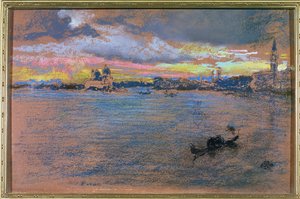 嵐-日没、1880 作： James Abbott McNeill Whistler