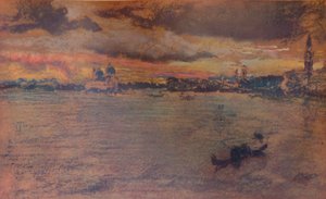 嵐、日没、1880、1904 作： James Abbott McNeill Whistler