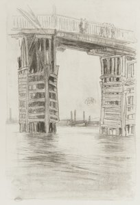 トールブリッジ、1878年（紙にリソティント） 作： James Abbott McNeill Whistler