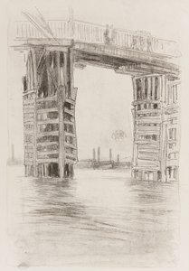 高い橋、1878 年。 作： James Abbott McNeill Whistler