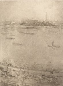 The Thames, 1896年。 作： James Abbott McNeill Whistler