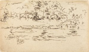 牽引パス。 作： James Abbott McNeill Whistler