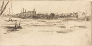 問題のあるテムズ川、c。 1875年。 作： James Abbott McNeill Whistler