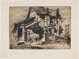 安全でない長屋。 Nature The French Set、1858年からの12のエッチングの1つ。