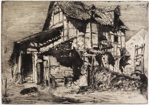 自然からの12のエッチング」より「危険な長屋 作： James Abbott McNeill Whistler