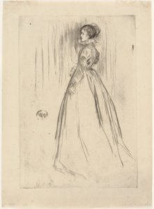 ベルベットのドレス、レイランド夫人、1873 年。 作： James Abbott McNeill Whistler