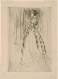 ベルベットのドレス、レイランド夫人、1873 年。 作： James Abbott McNeill Whistler