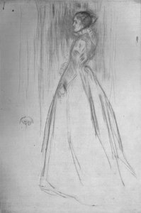 ベルベットのドレスレイランド夫人、1873年、1904年 作： James Abbott McNeill Whistler