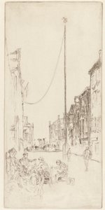 ヴェネツィアのマスト、1879年から1880年。 作： James Abbott McNeill Whistler