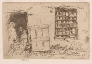 村の菓子屋 1884-86年頃（エッチング、紙にインク） 作： James Abbott McNeill Whistler