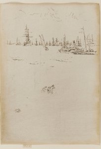 1887年の「ビジターズボート」。 作： James Abbott McNeill Whistler