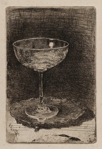 ワイングラス、1858年。 作： James Abbott McNeill Whistler