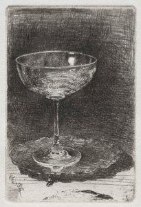 ワイングラス、1858。 作： James Abbott McNeill Whistler