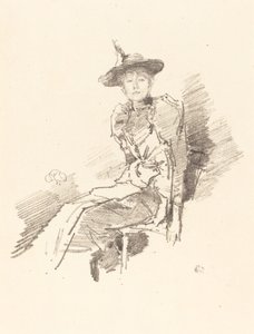 翼のある帽子」1890年 作： James Abbott McNeill Whistler