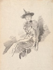 翼のある帽子、1890年。 作： James Abbott McNeill Whistler