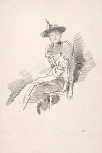翼のある帽子、1890。 作： James Abbott McNeill Whistler