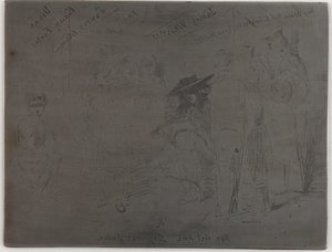 フレンチ セットのタイトル、1858 年。 作： James Abbott McNeill Whistler