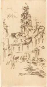 ツアー セント アントワーヌ、ロシュ、1888 年。 作： James Abbott McNeill Whistler