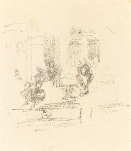 トライアルスケッチ。インテリア」1891年頃 作： James Abbott McNeill Whistler