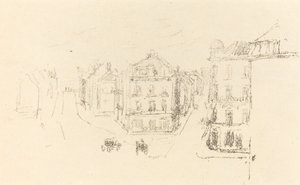 トライアルスケッチ。ディエップのグランリュー、1891年頃。 作： James Abbott McNeill Whistler