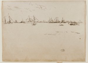 部隊船、1887年。 作： James Abbott McNeill Whistler